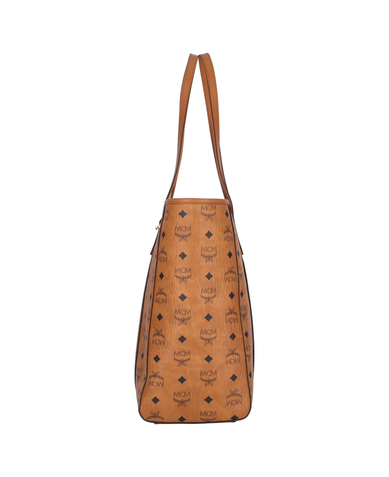 MCM Logo Tote Bag - Brown