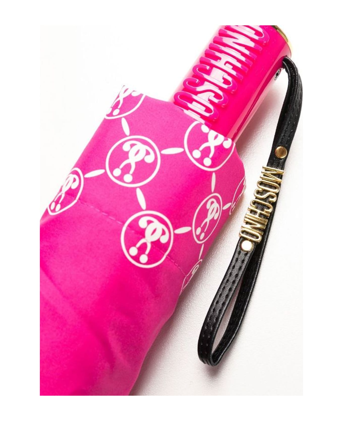 Moschino Dqm Allover Mini Aoc Umbrella - J Fuchsia Box Logo 傘