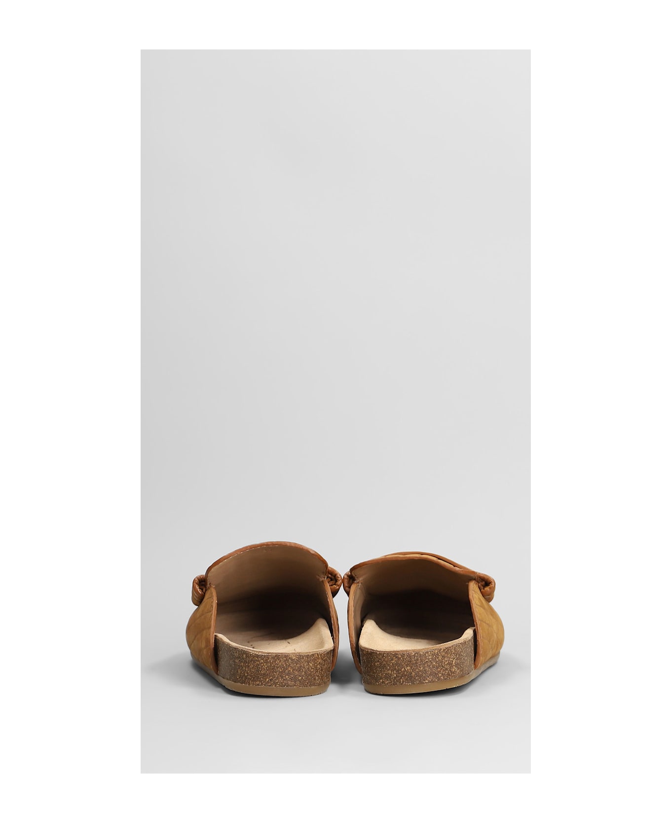 J.W. Anderson Stitch Loafer W Slipper-mule In Brown Suede - brown