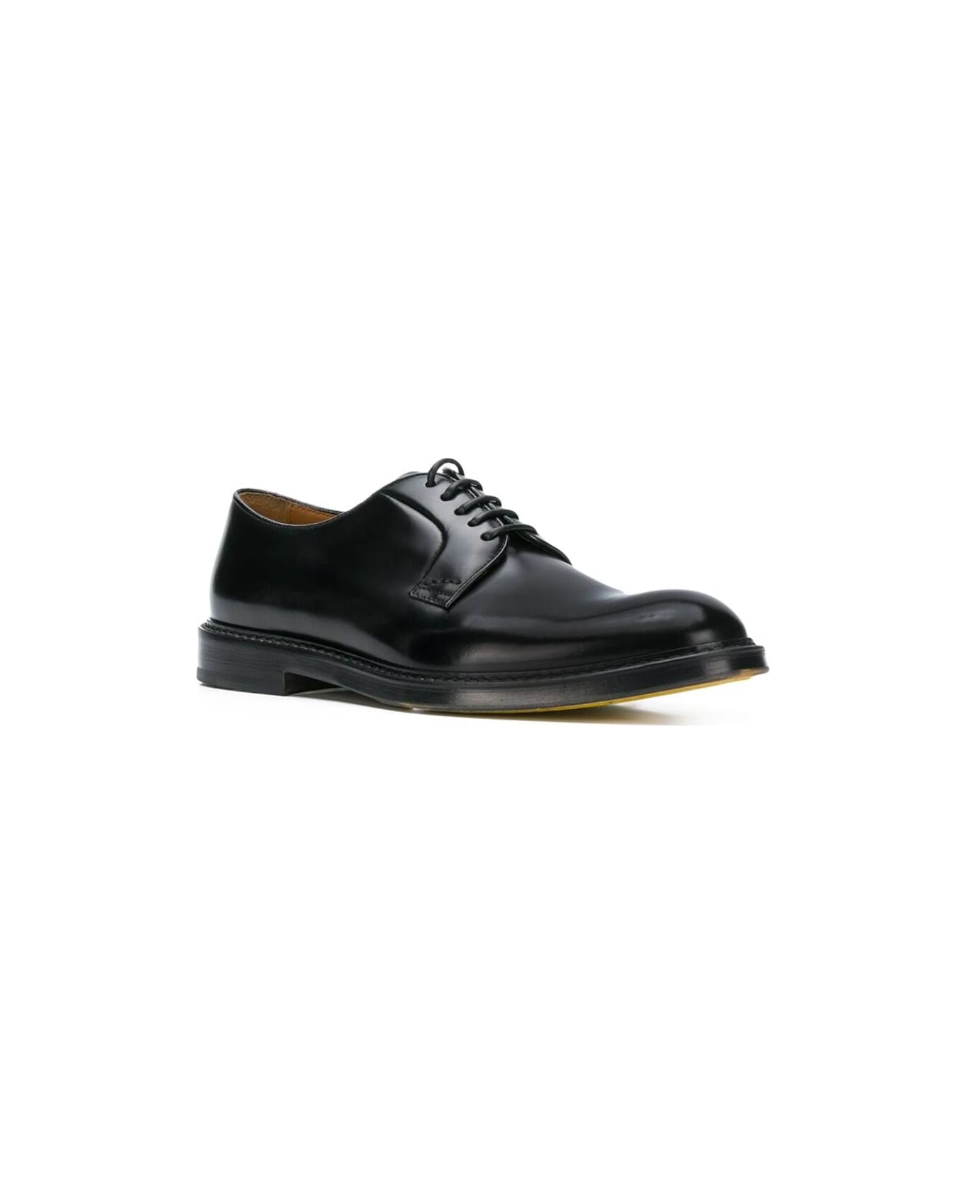 Doucal's Black Lace-up Shoes In Leather Man - Black