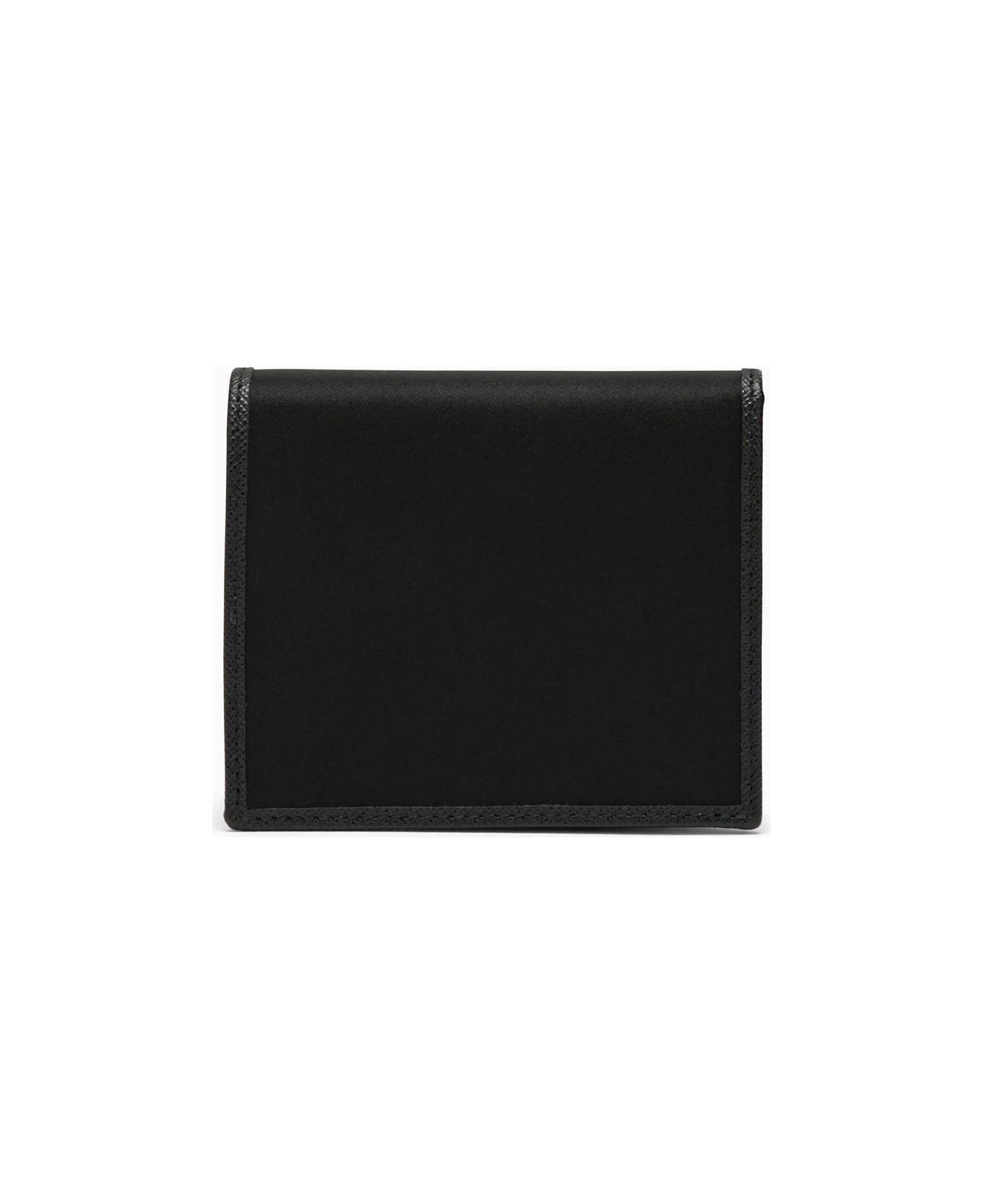 Prada Black Wallet In Nylon E Saffiano - Nero