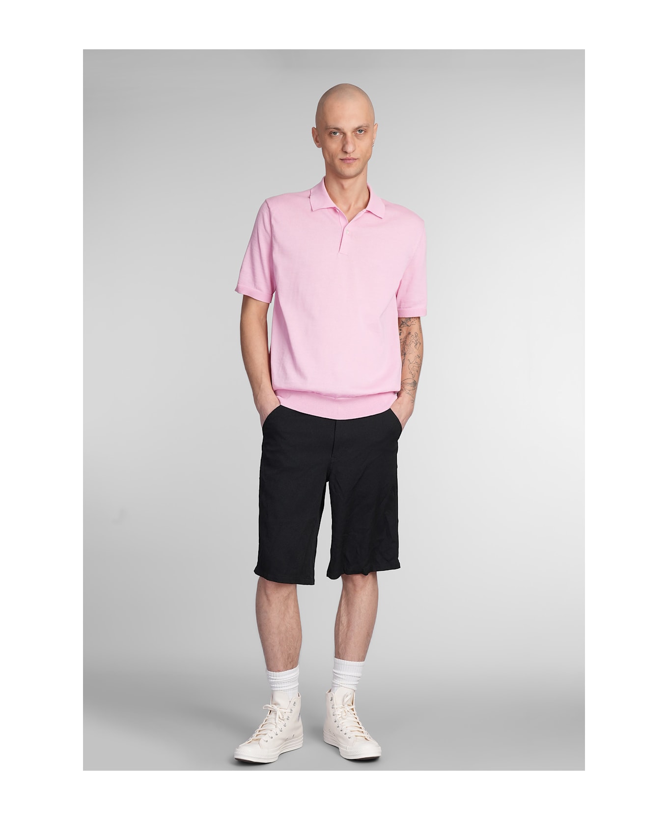 Comme des Garçons Shirt Polo In Rose-pink Polyester - rose-pink