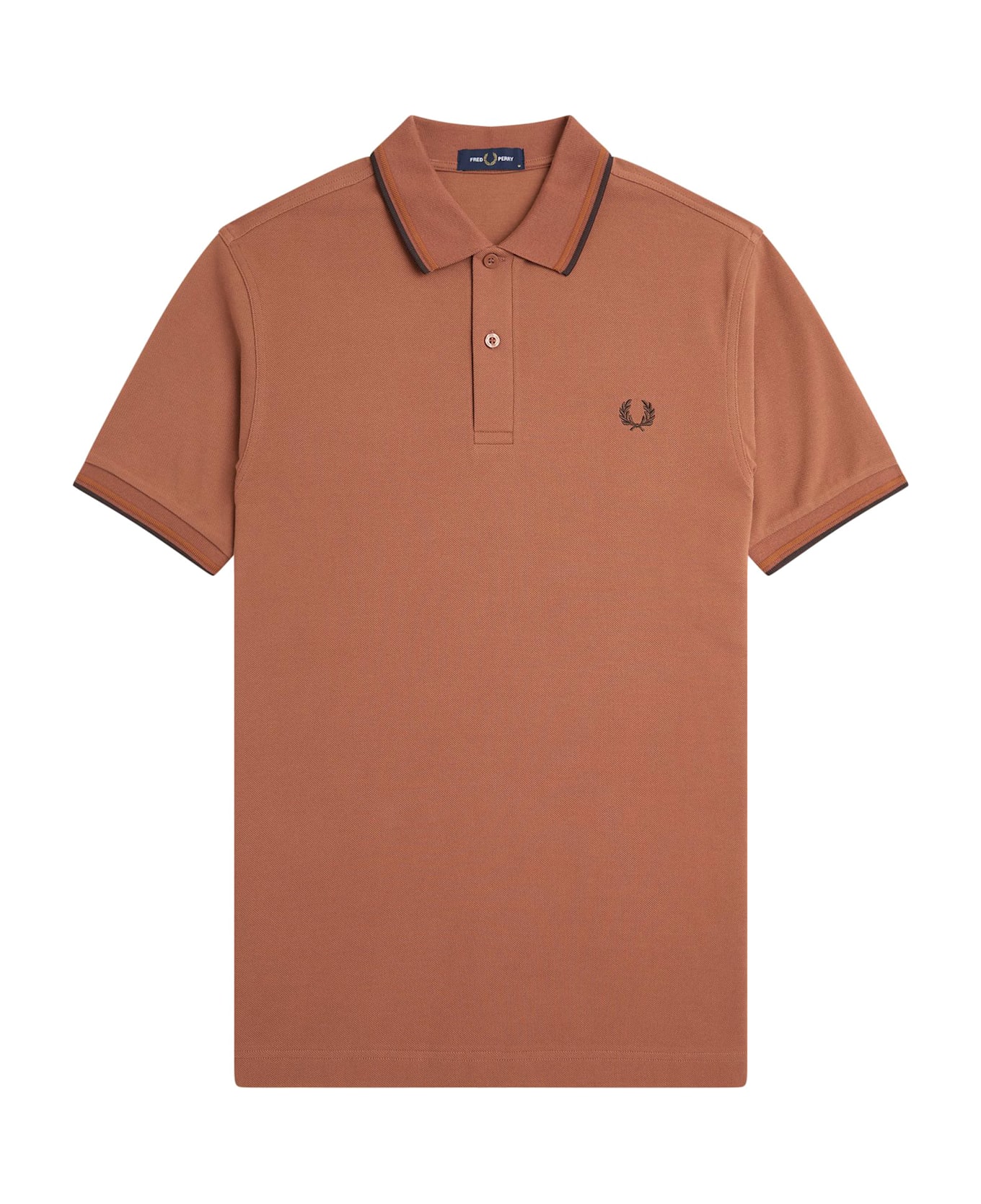 Fred Perry Classic Polo Shirt With Logo Embroidery - Brown
