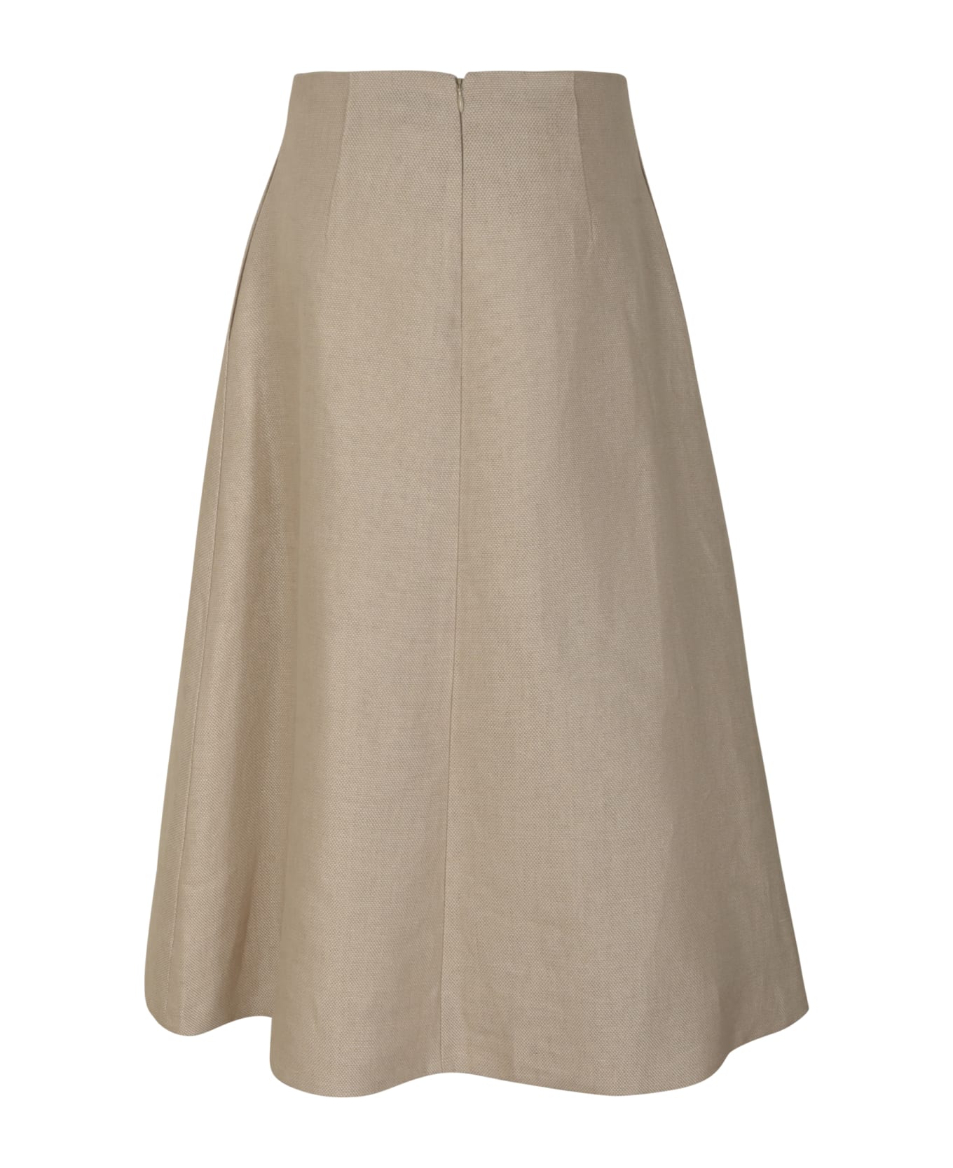 Theory Rear Zip Flared Skirt - Sand