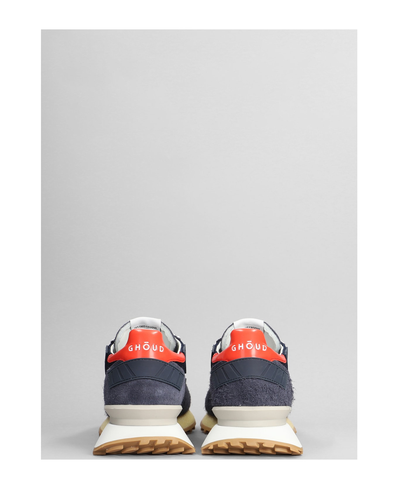 GHOUD Rush Groove Sneakers In Blue Suede And Fabric - blue