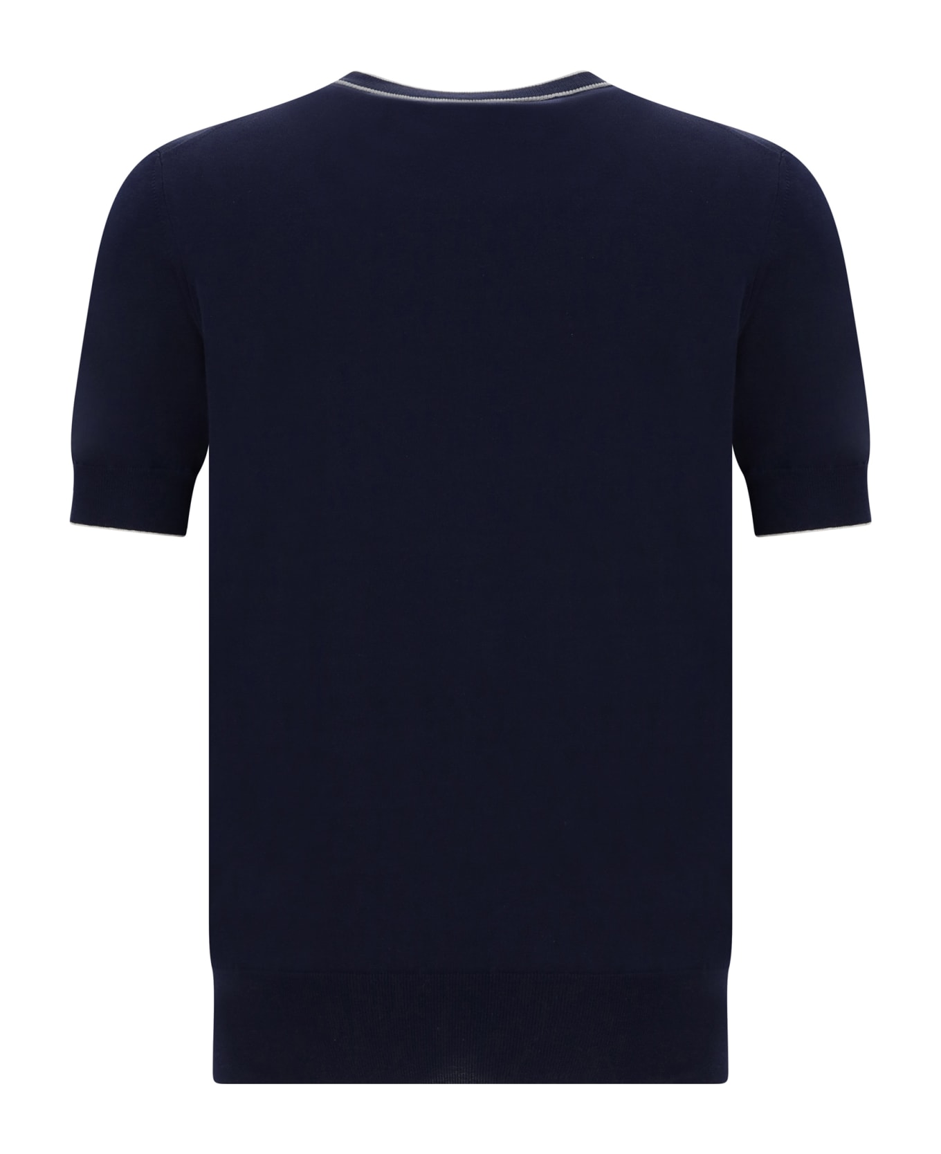 Brunello Cucinelli Short Sleeve Sweater - Blue