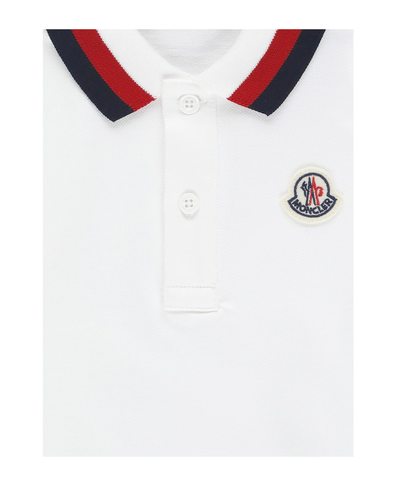 Moncler Onesie With Logo - White