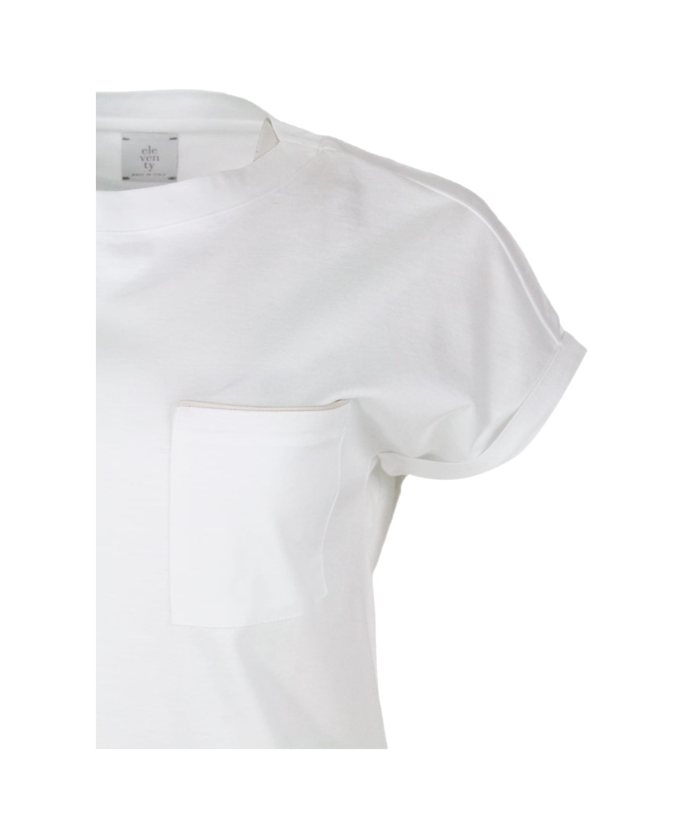 Eleventy T-Shirt - Bianco - rosa