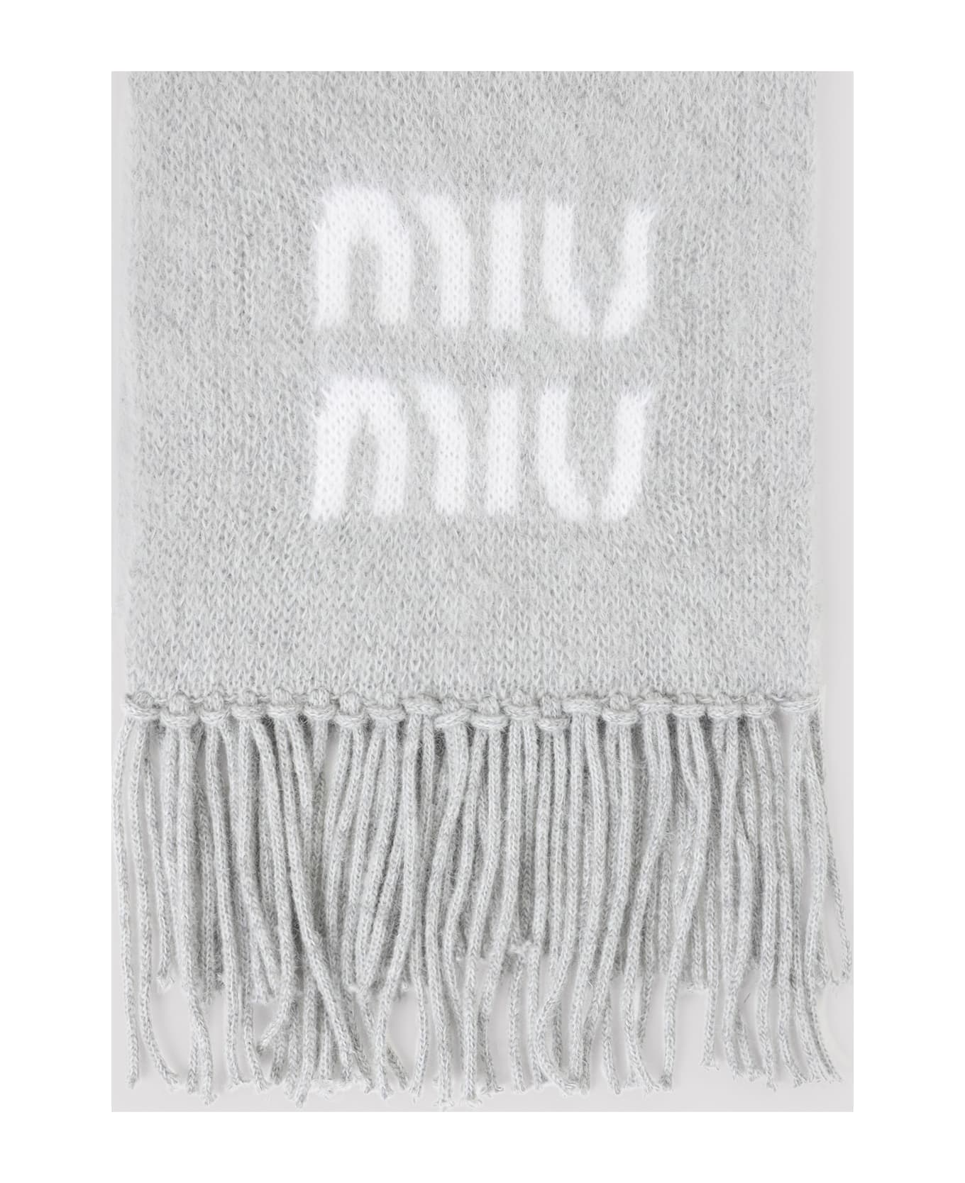 Miu Miu Mohair Scarf - Grigio