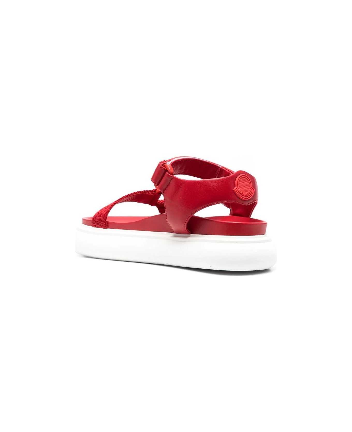 Moncler Multi-strap Flatform Sandal - Red
