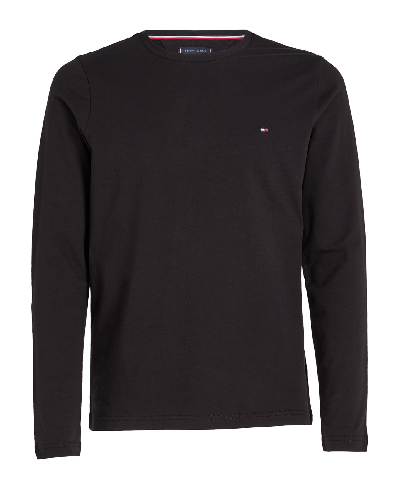 Tommy Hilfiger Black Long-sleeved Shirt With Logo - BLACK
