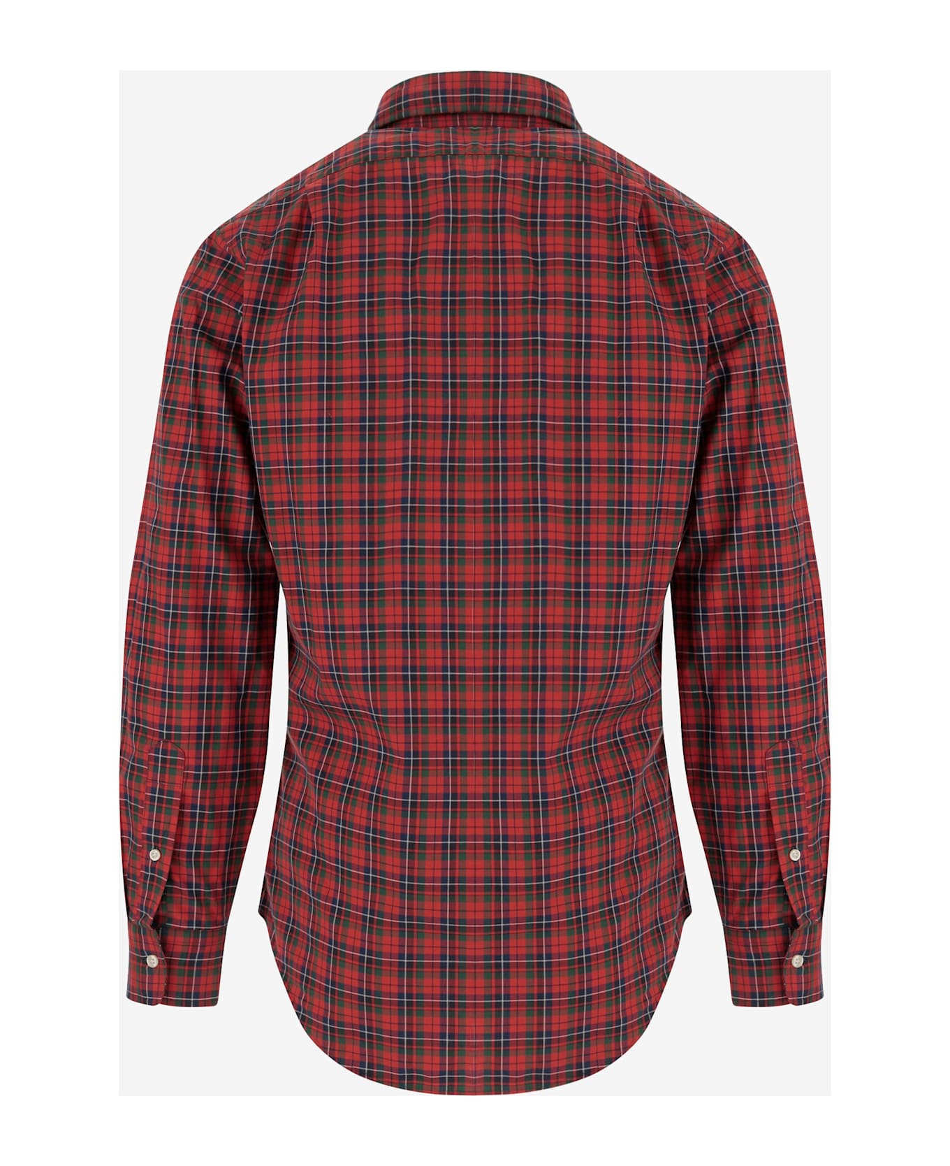 Polo Ralph Lauren Cotton Shirt With Check Pattern - Red