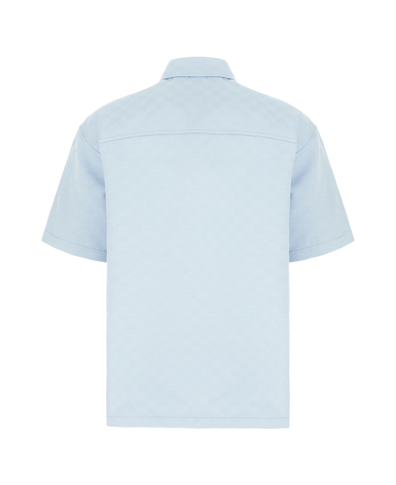 Gucci Pastel Light Blue Cotton Shirt - Celeste