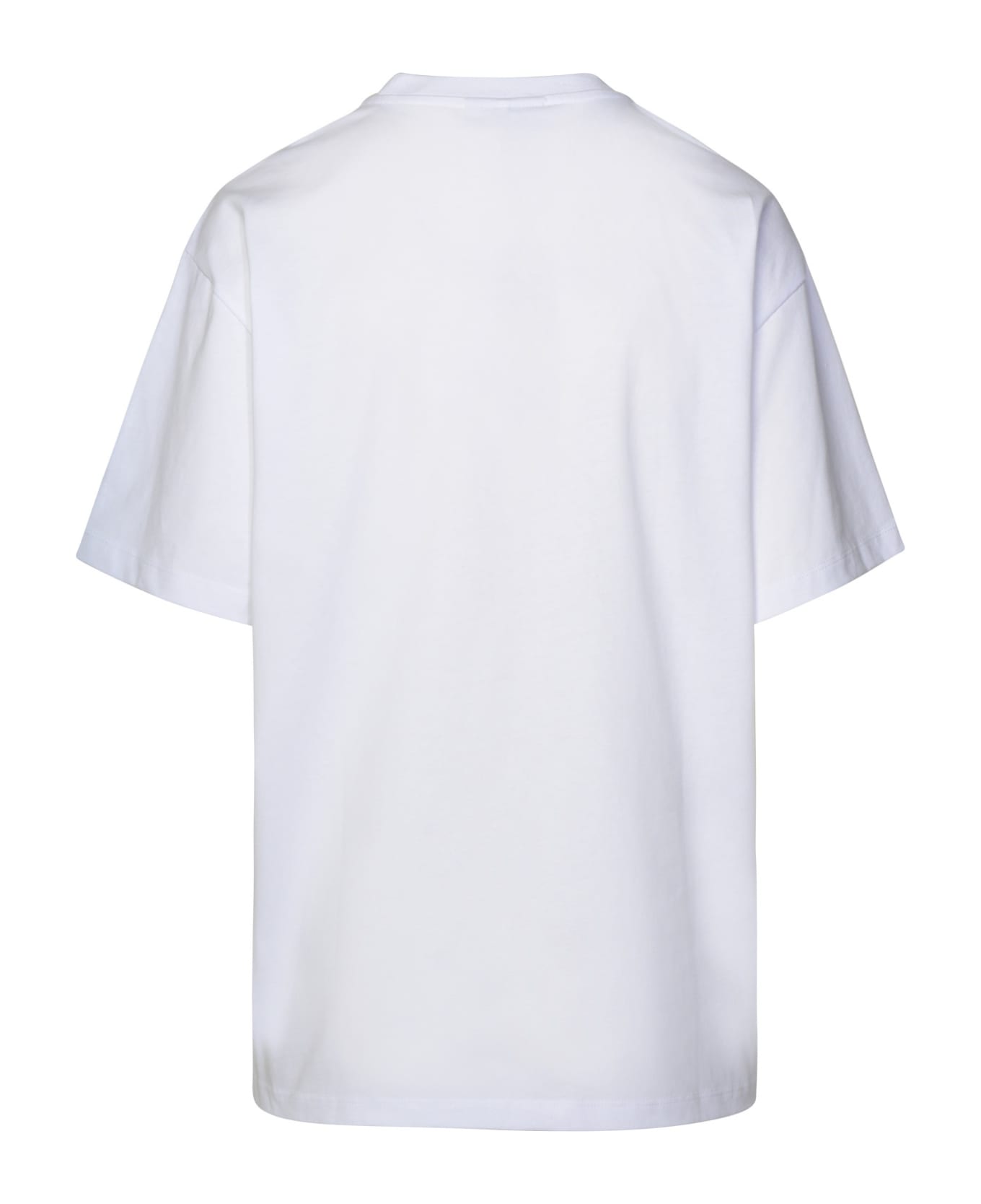 Ganni White Cotton T-shirt - BRIGHTWHITE