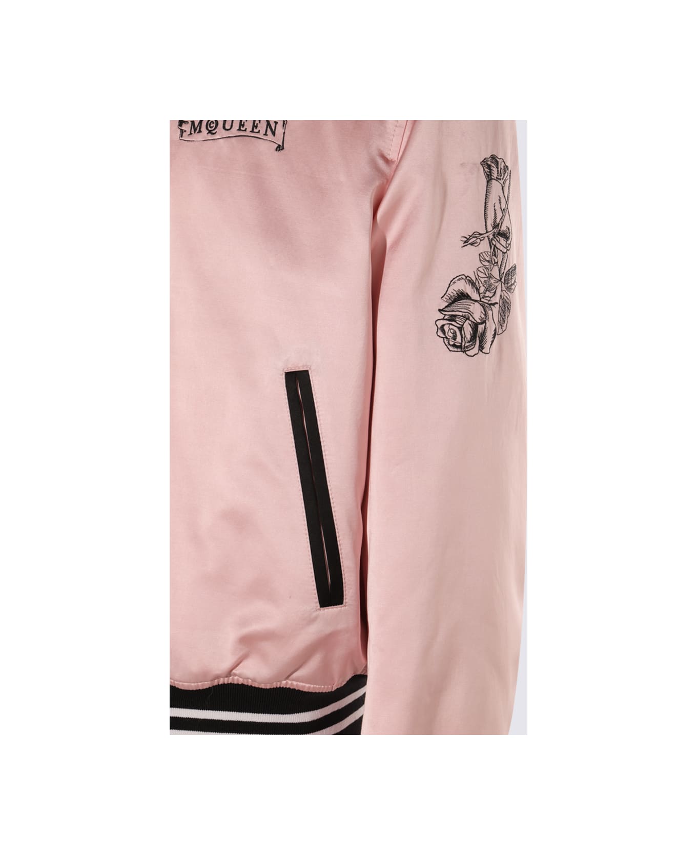 Alexander McQueen Pink And Black Cotton Casual Jacket - Pink