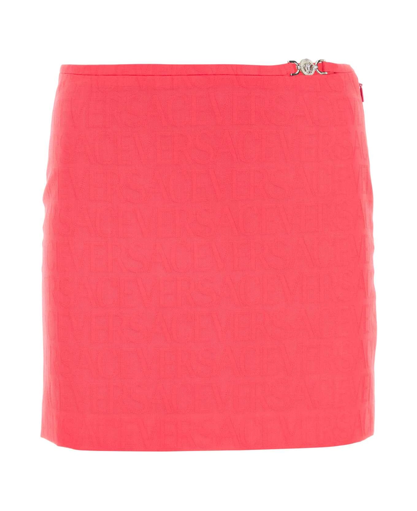 Versace Fluo Pink Jacquard Mini Skirt - 1PO20