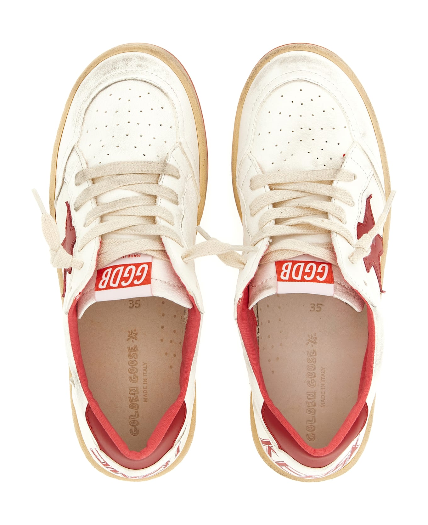 Golden Goose 'ball Star' Sneakers - Red