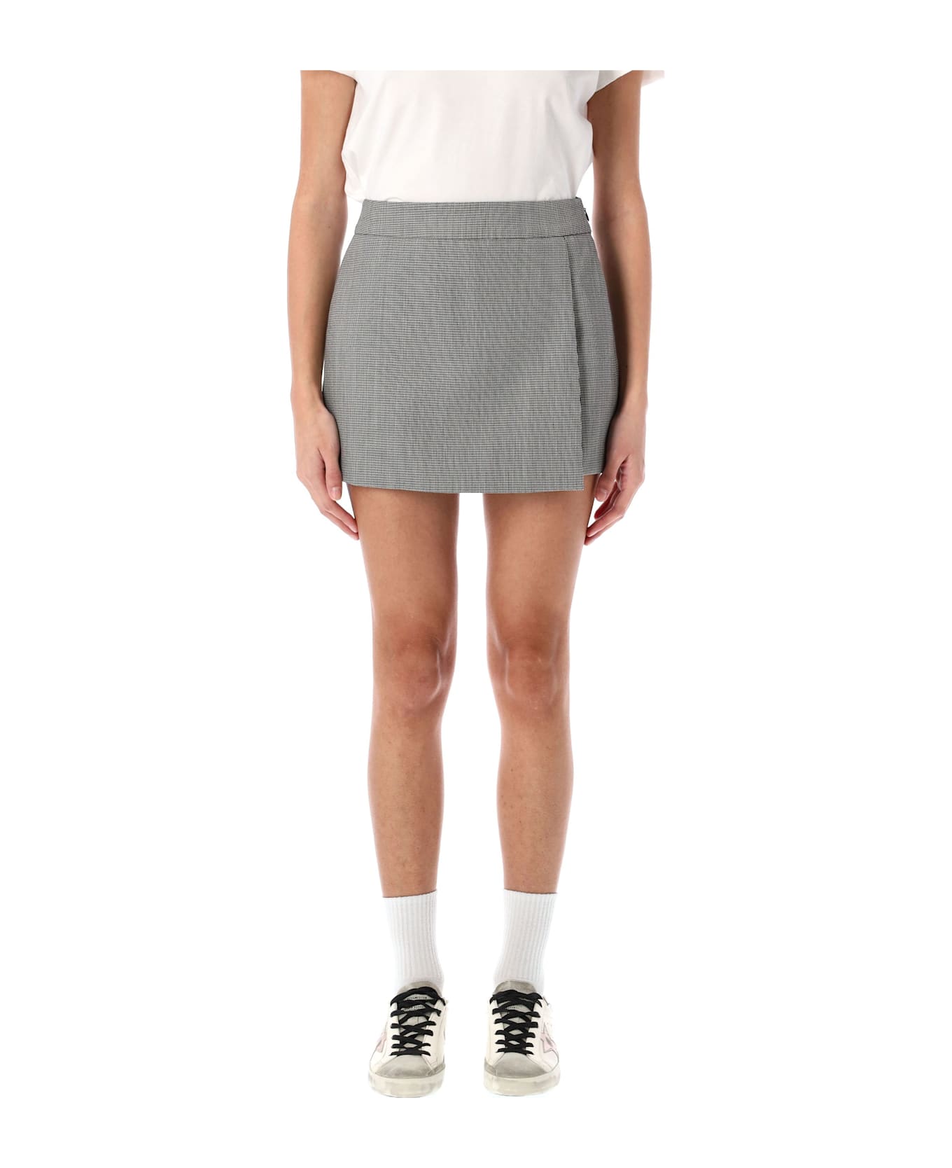 Golden Goose Nina Wrap Mini Skort - BLACK WHITE
