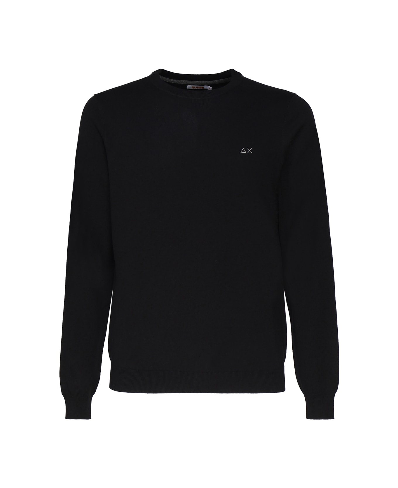Sun 68 Sweater With Logo - Black フリース