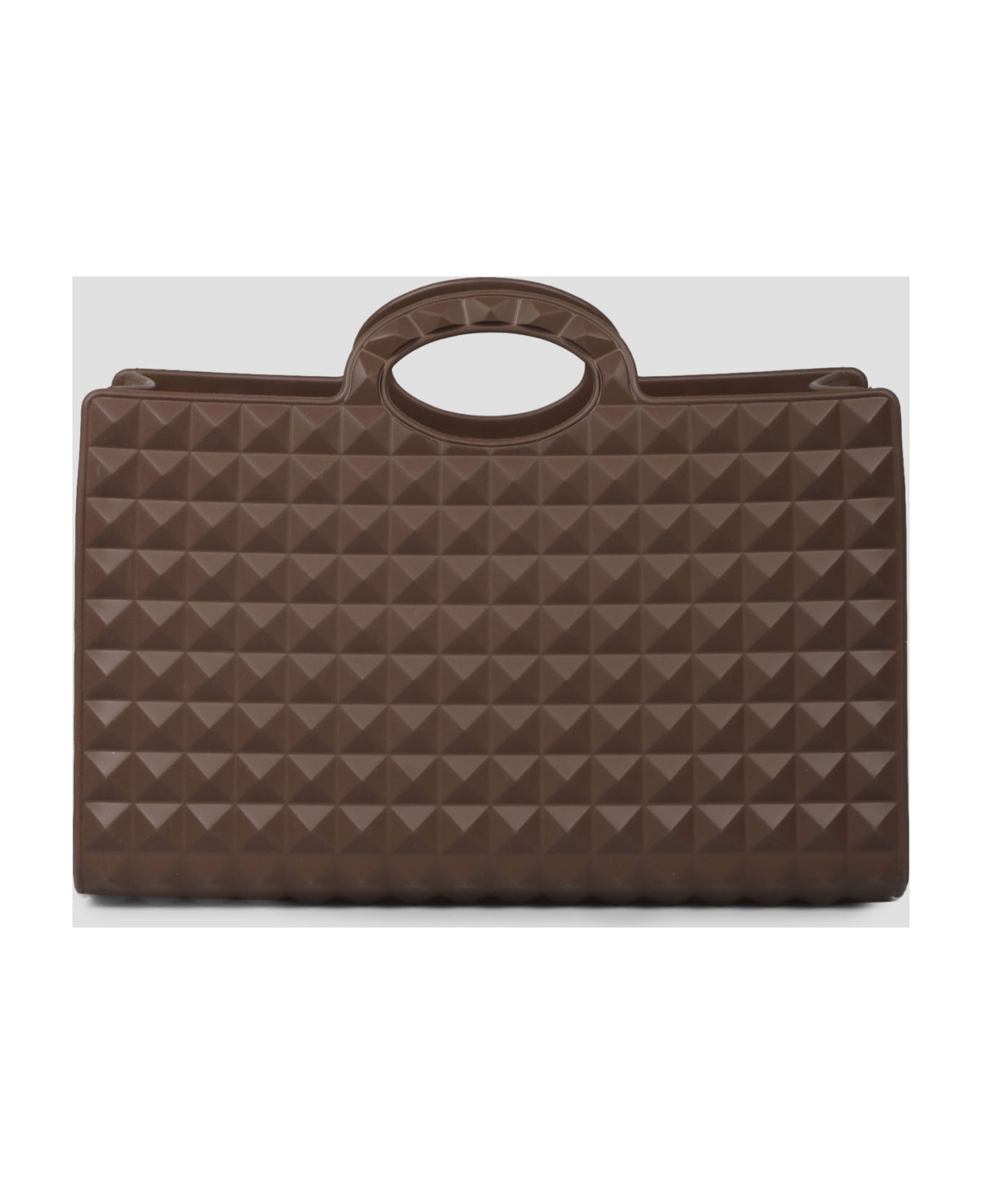 Valentino Garavani Le Troisieme Rubber Shopping Bag - Brown