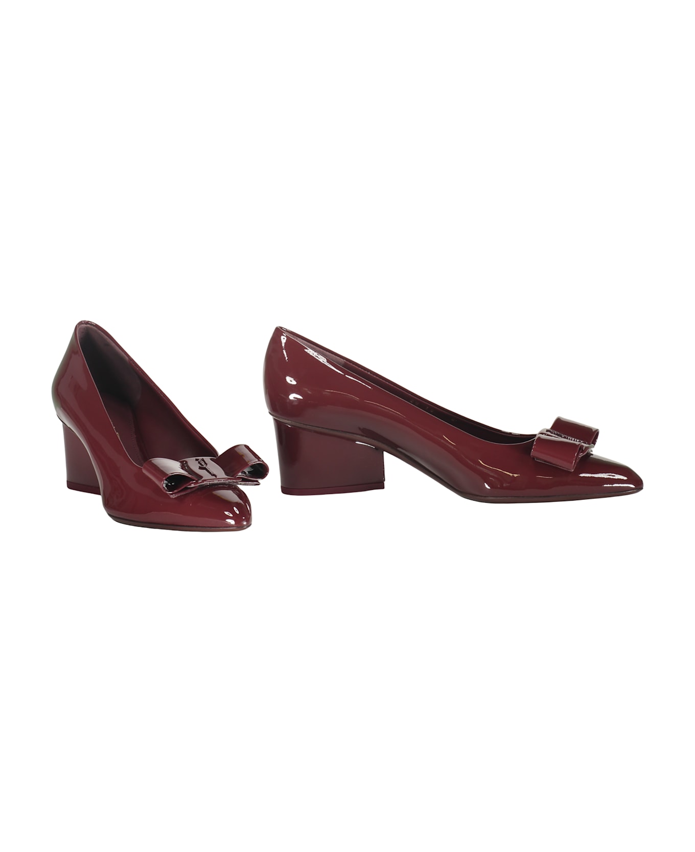Ferragamo Leather Pumps - Burgundy