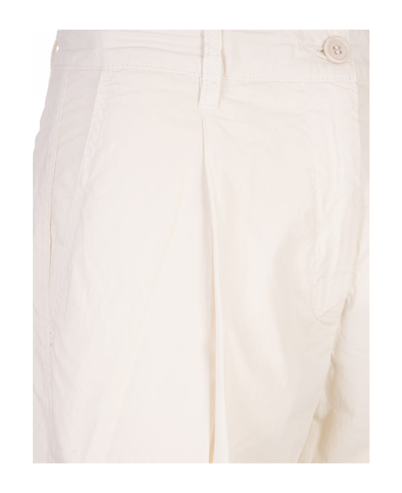 Aspesi Natural Cotton Poplin Chino Trousers - Naturale