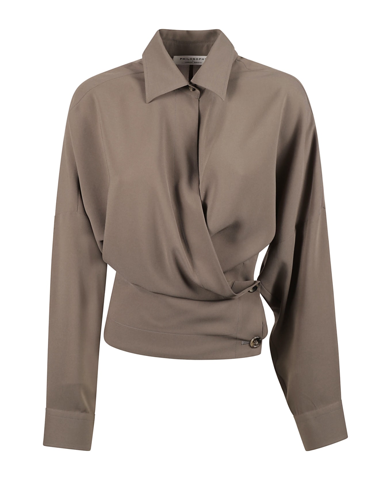 Philosophy di Lorenzo Serafini Wrap Hem Plain Shirt Philosophy di Lorenzo Serafini