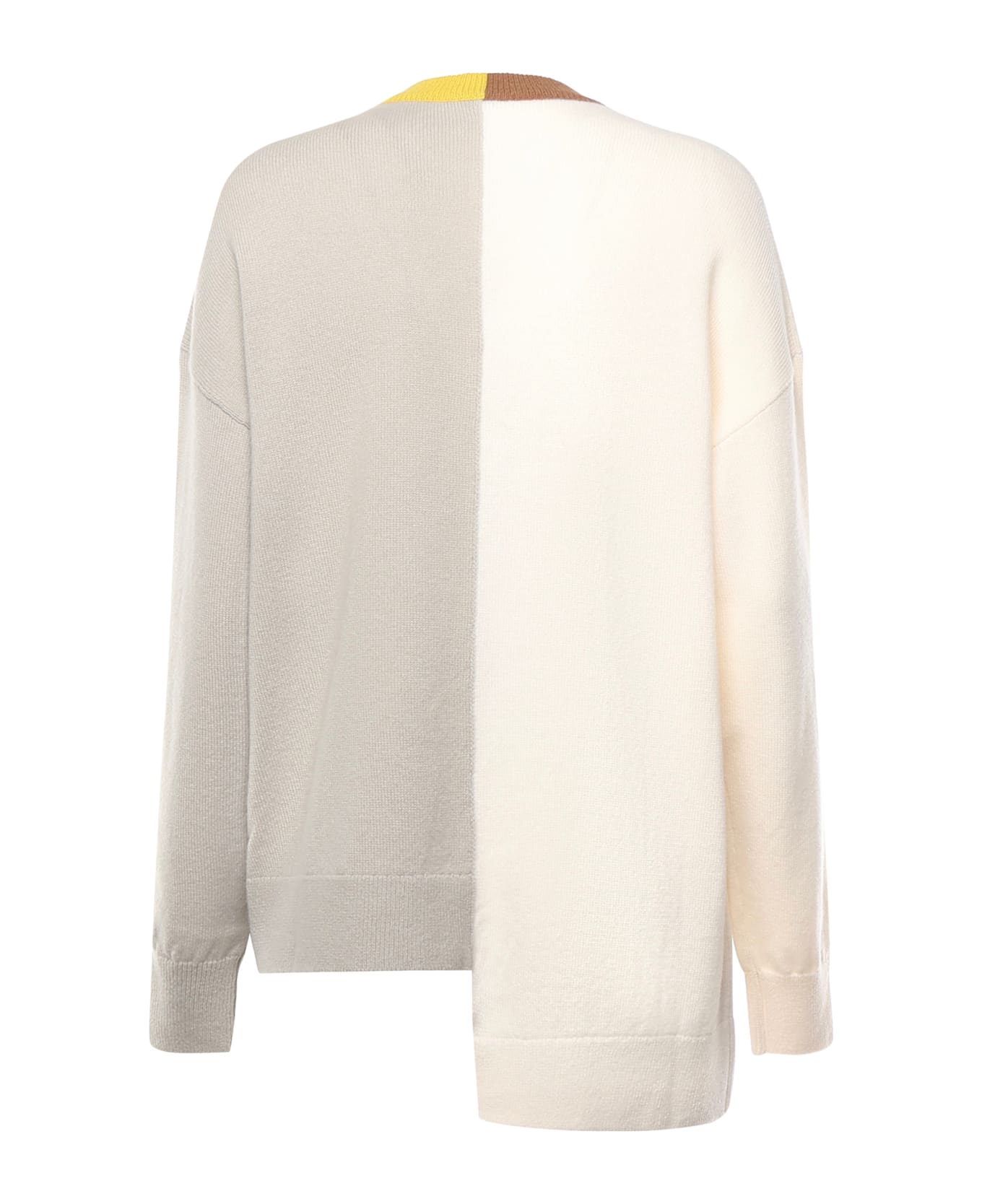 Loewe Asymmetrical Wool Sweater - MUSTARD/BRONZE