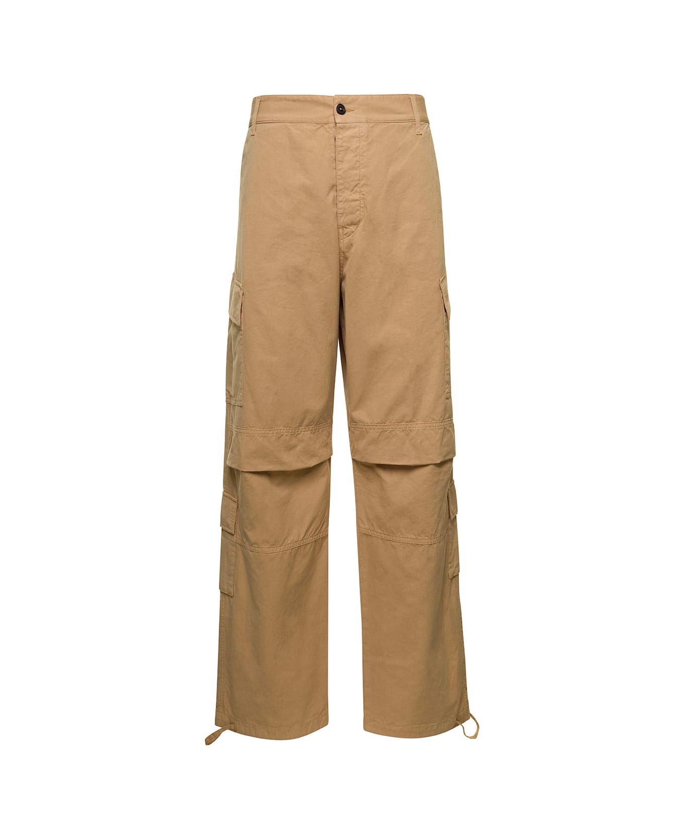 DARKPARK 'saint' Beige Cargo Pants With Pockets In Cotton Man - Beige ボトムス