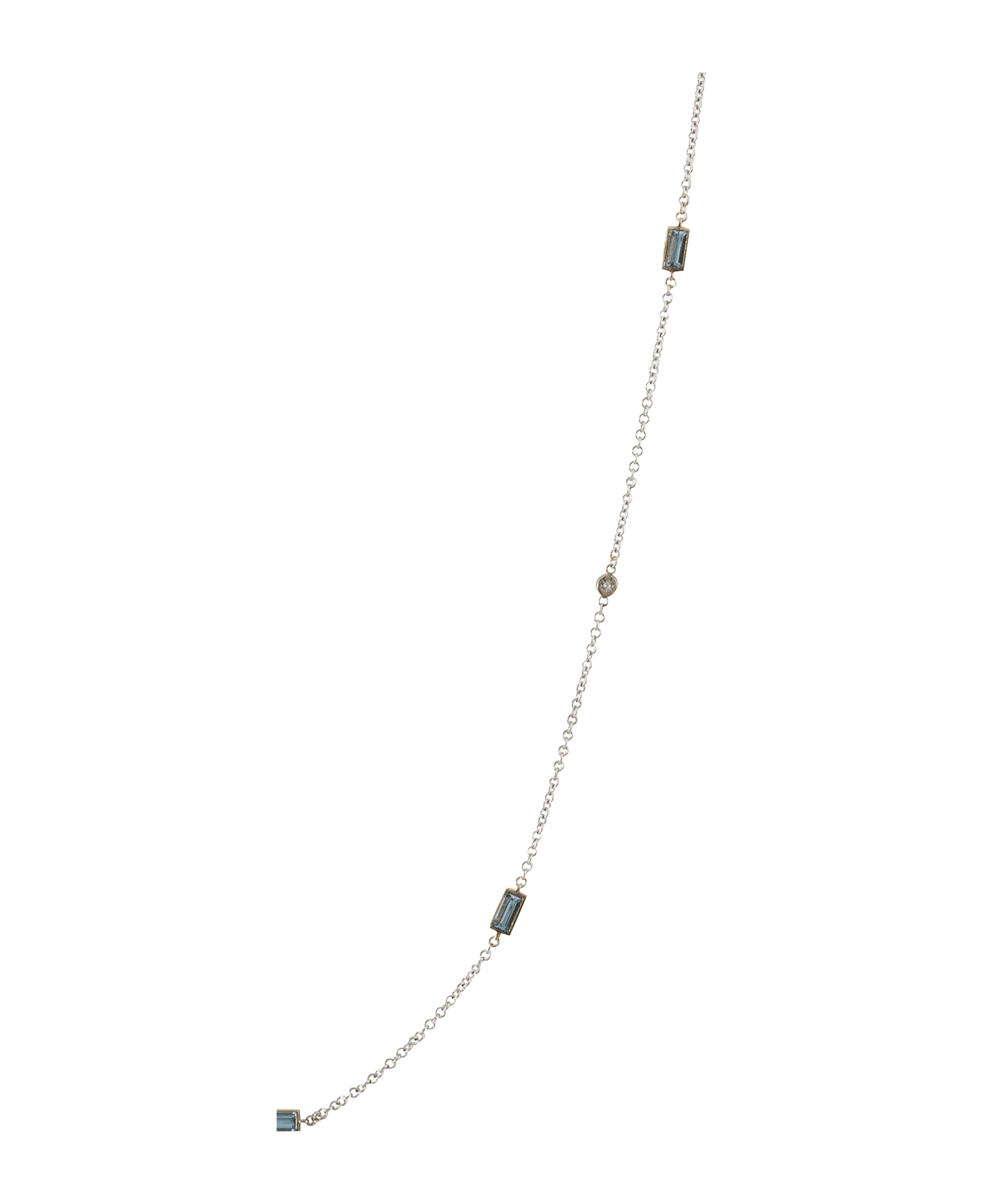 Lo Spazio Jewelry Lo Spazio Aquamarine and Diamond Necklace - Sky_Blue ネックレス