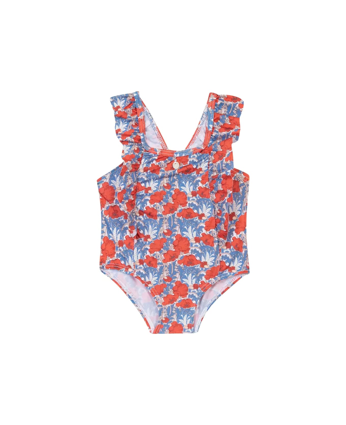 Tartine et Chocolat One-piece Swimsuit With Ruffles - Red