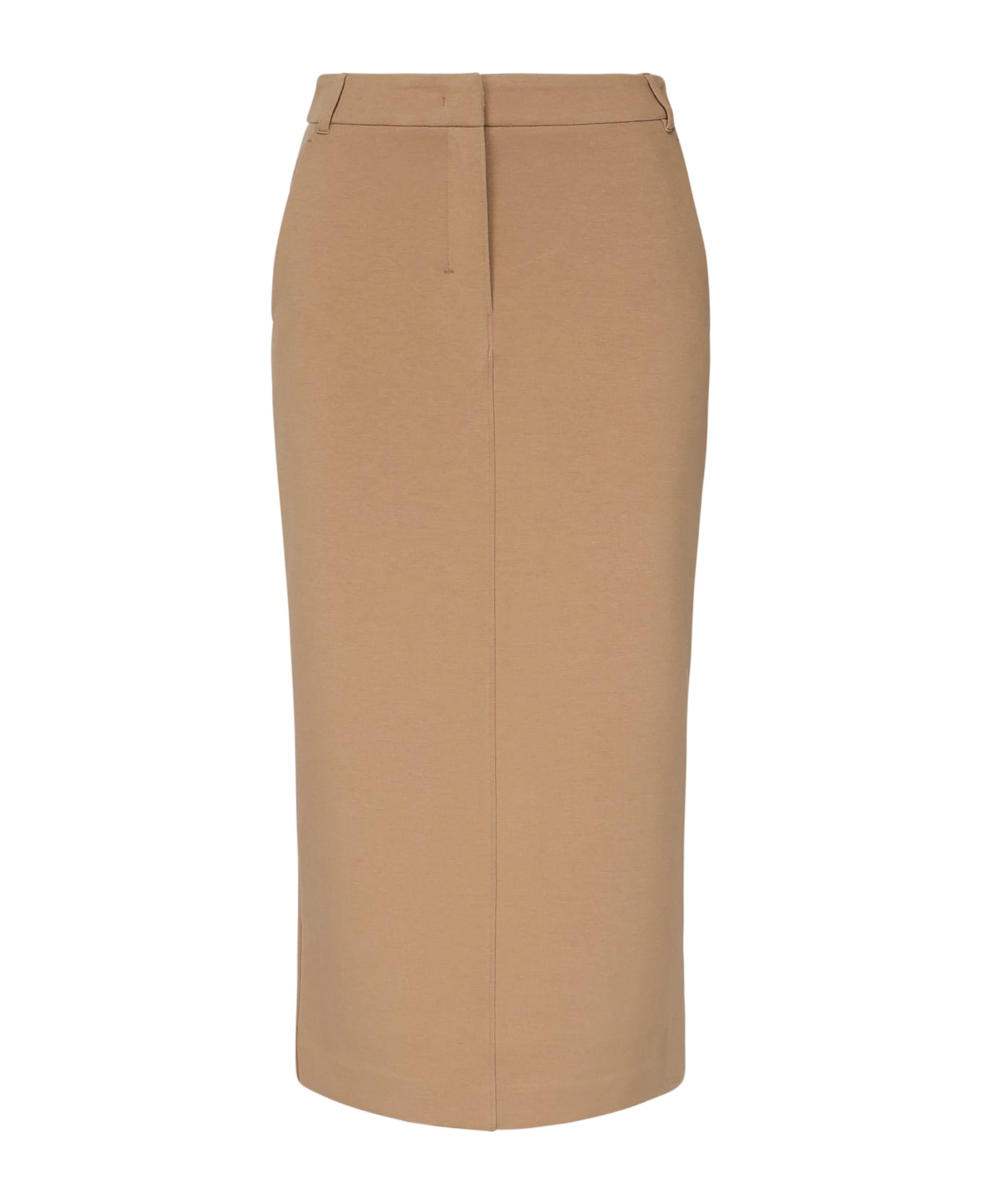 'S Max Mara Pencil Skirt In Scuba Jersey - Brown