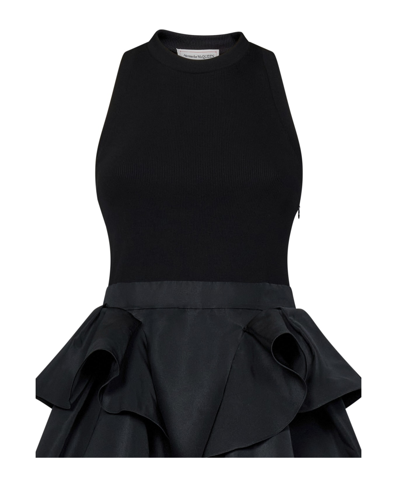 Alexander McQueen Hybrid Mini Dress - Black