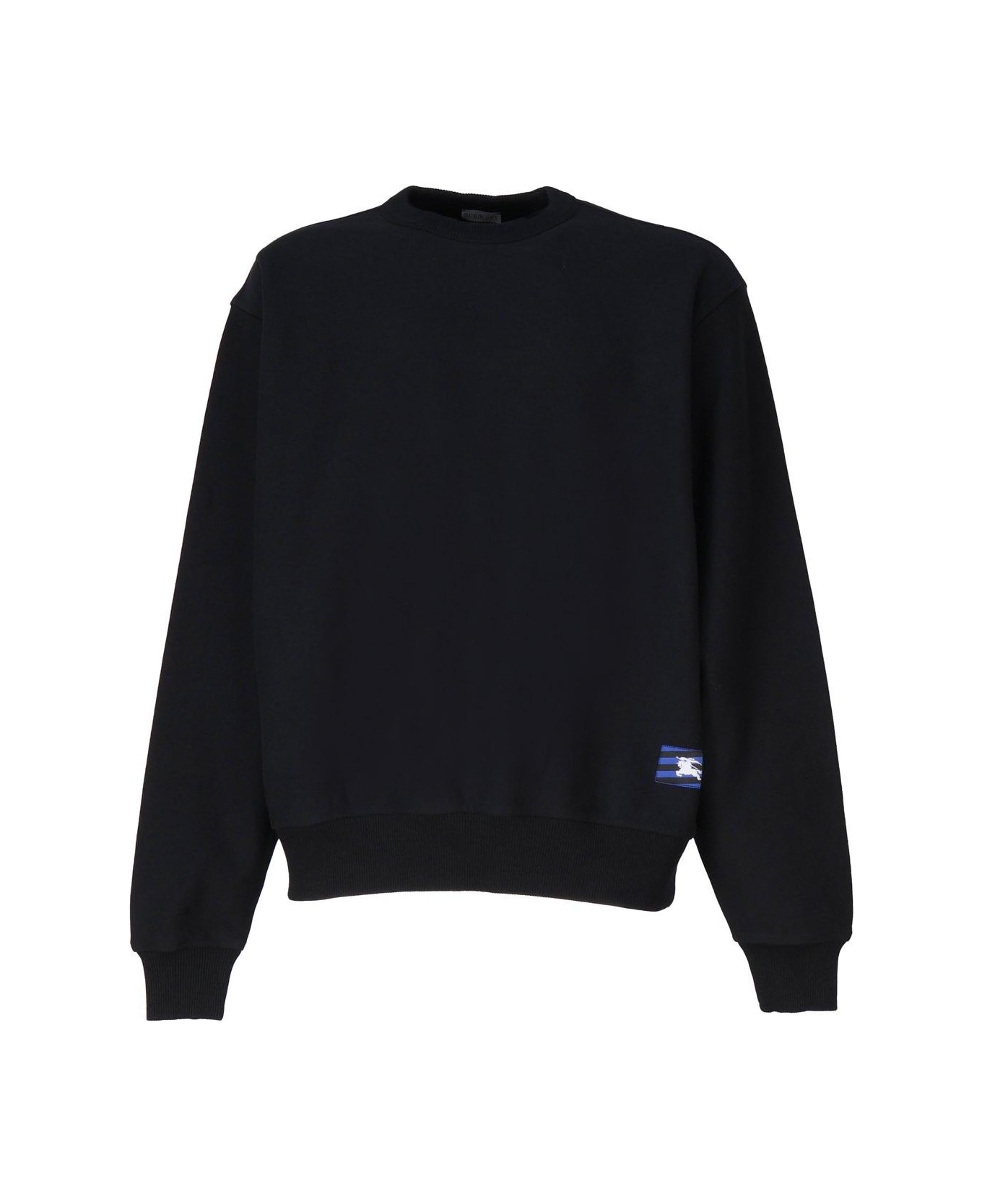 Burberry Logo Patch Crewneck Sweater - Black フリース