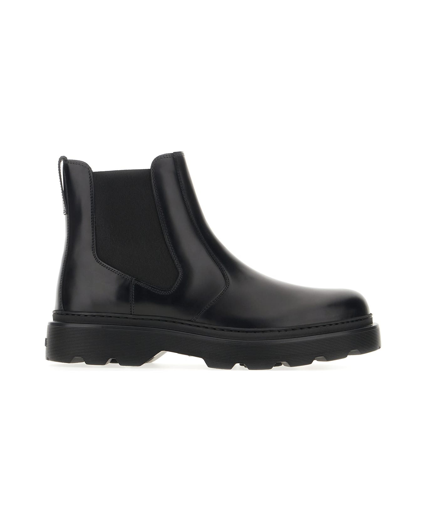 Tod's Side Stretch Leather Boots - BLACK