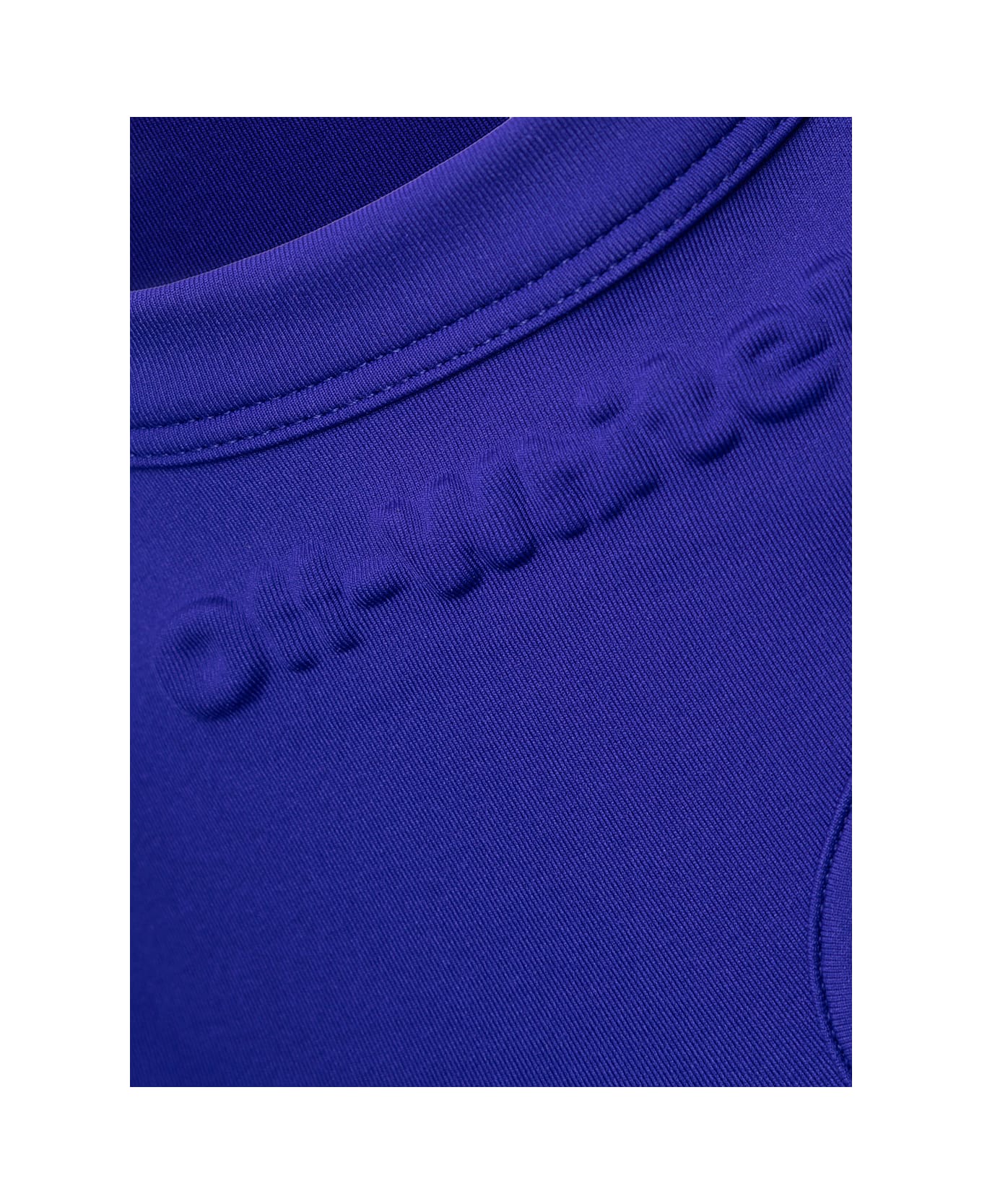 Off-White Sleek Asymmetric Logo Top - Violet
