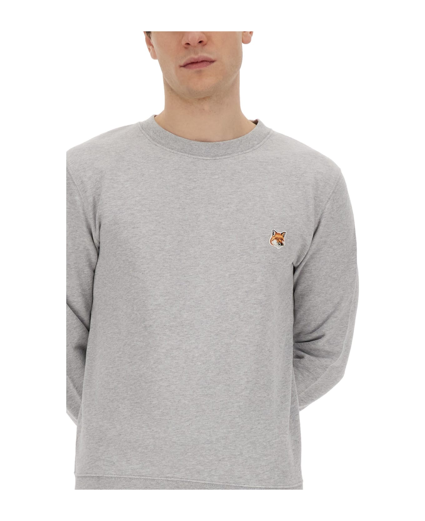 Maison Kitsuné Sweatshirt With Logo - Grey