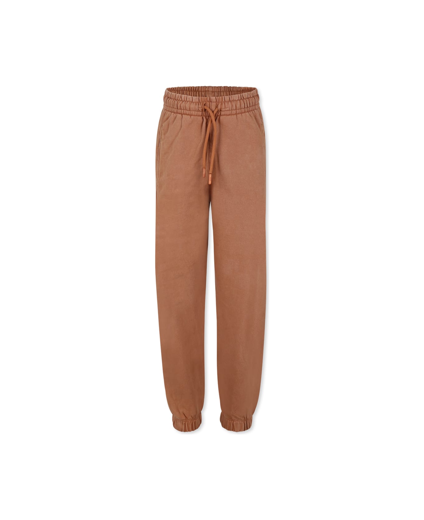 MSGM Beige Trousers For Kids With Logo - Beige