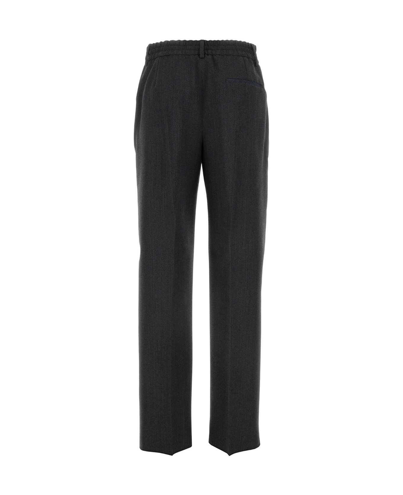 Burberry Dark Grey Wool Pant - GREYBLACK