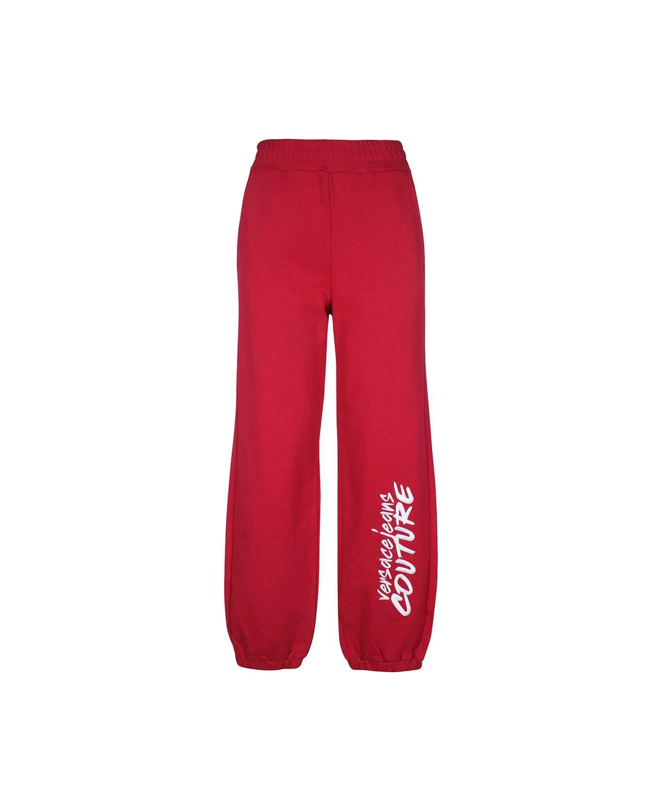 Versace Jeans Couture Logo Print Sweatpants - red