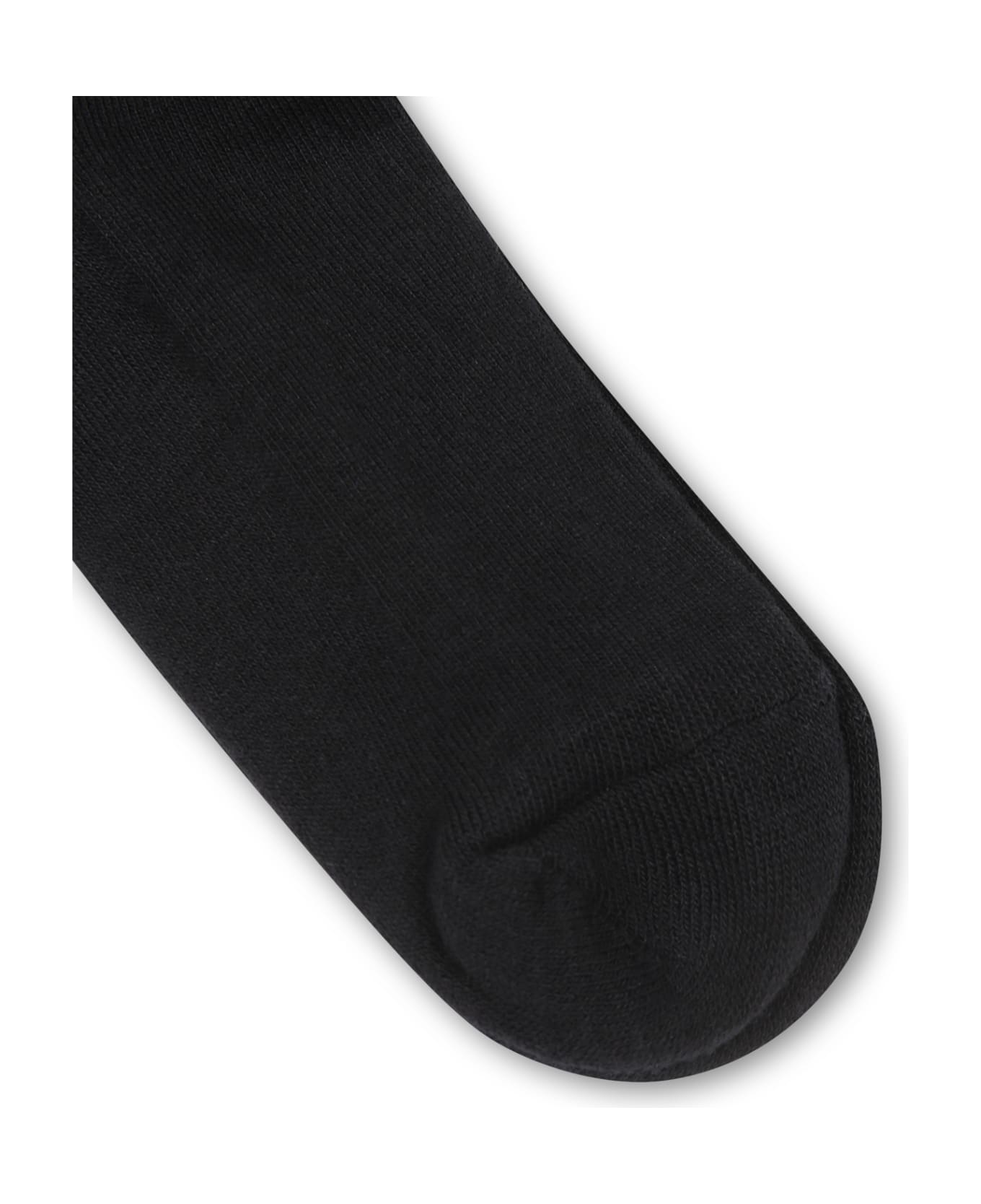 Barrow Black Socks For Kids With Smiley - Nero/Black