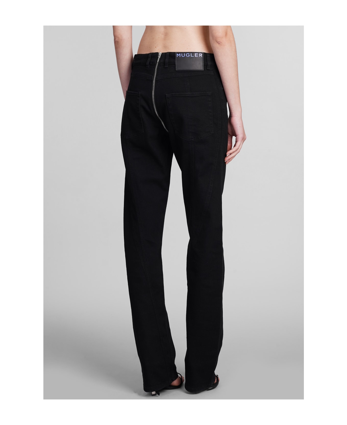 Mugler Jeans In Black Denim - black