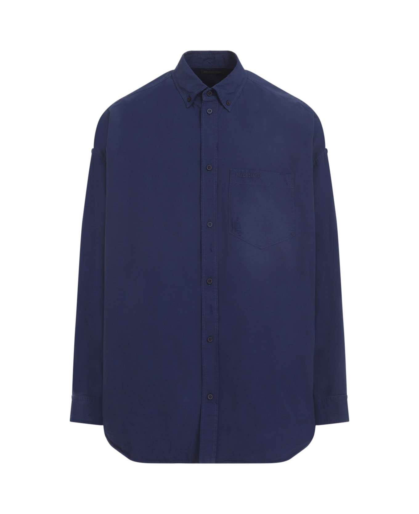 Balenciaga Ls Cocoon Shirt - Marine Blue