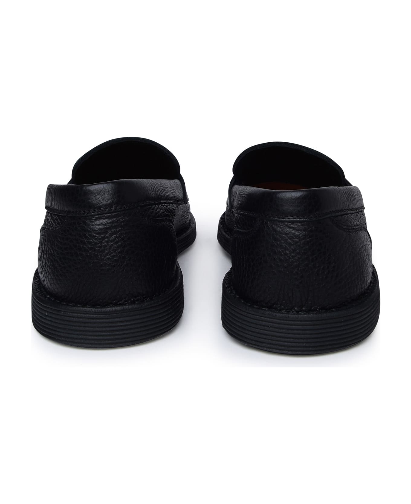 Dolce & Gabbana Black Leather Loafers - Black ローファー＆デッキシューズ