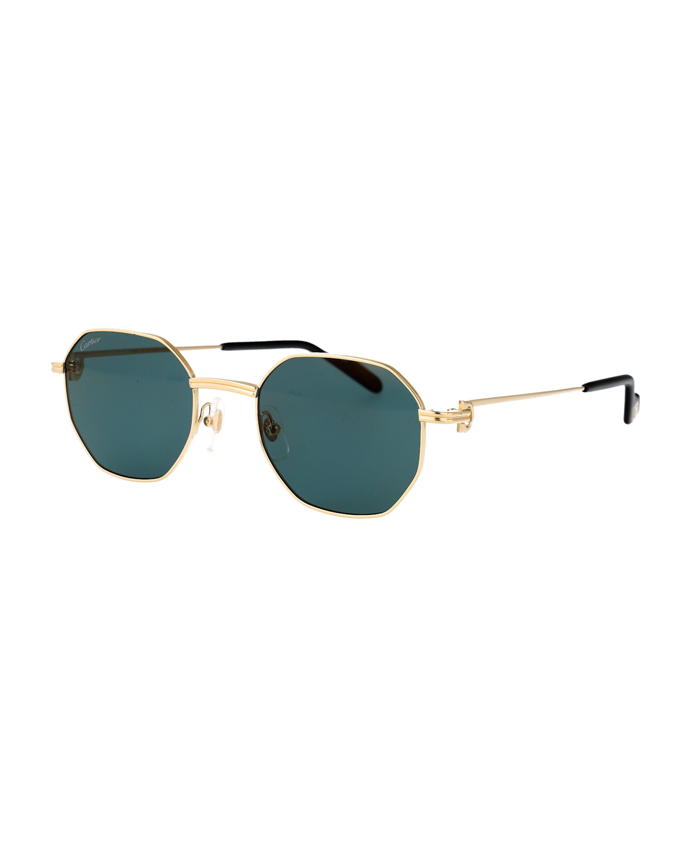 Cartier Eyewear Ct0500s Sunglasses - GOLD GOLD GREEN