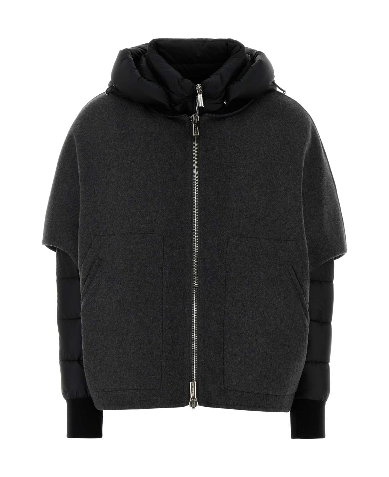 Moorer Black Polyester Pegaso Down Jacket - DARKGREYNERO