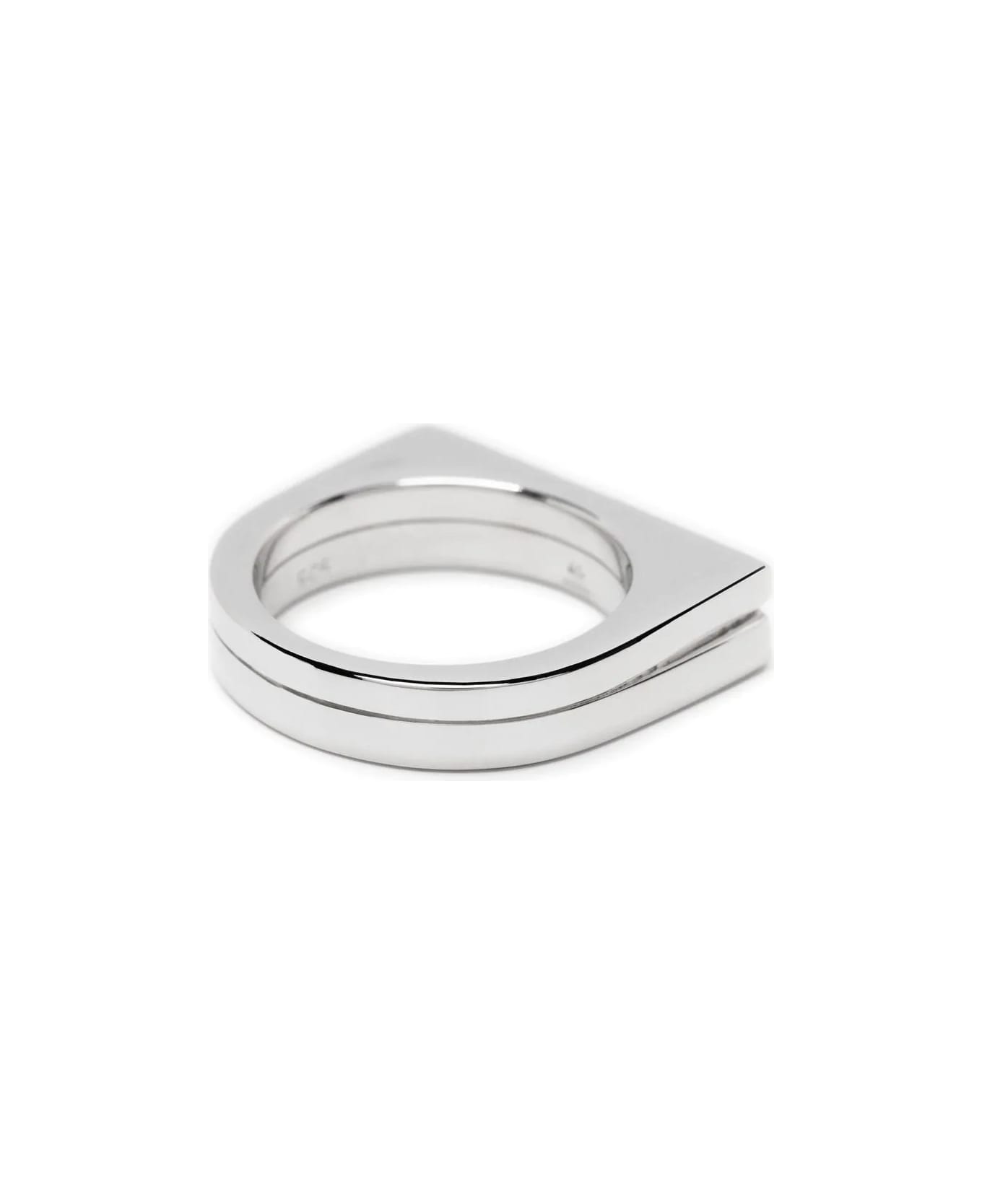 Tom Wood Step Ring Black Spinel - Sterling Silver リング