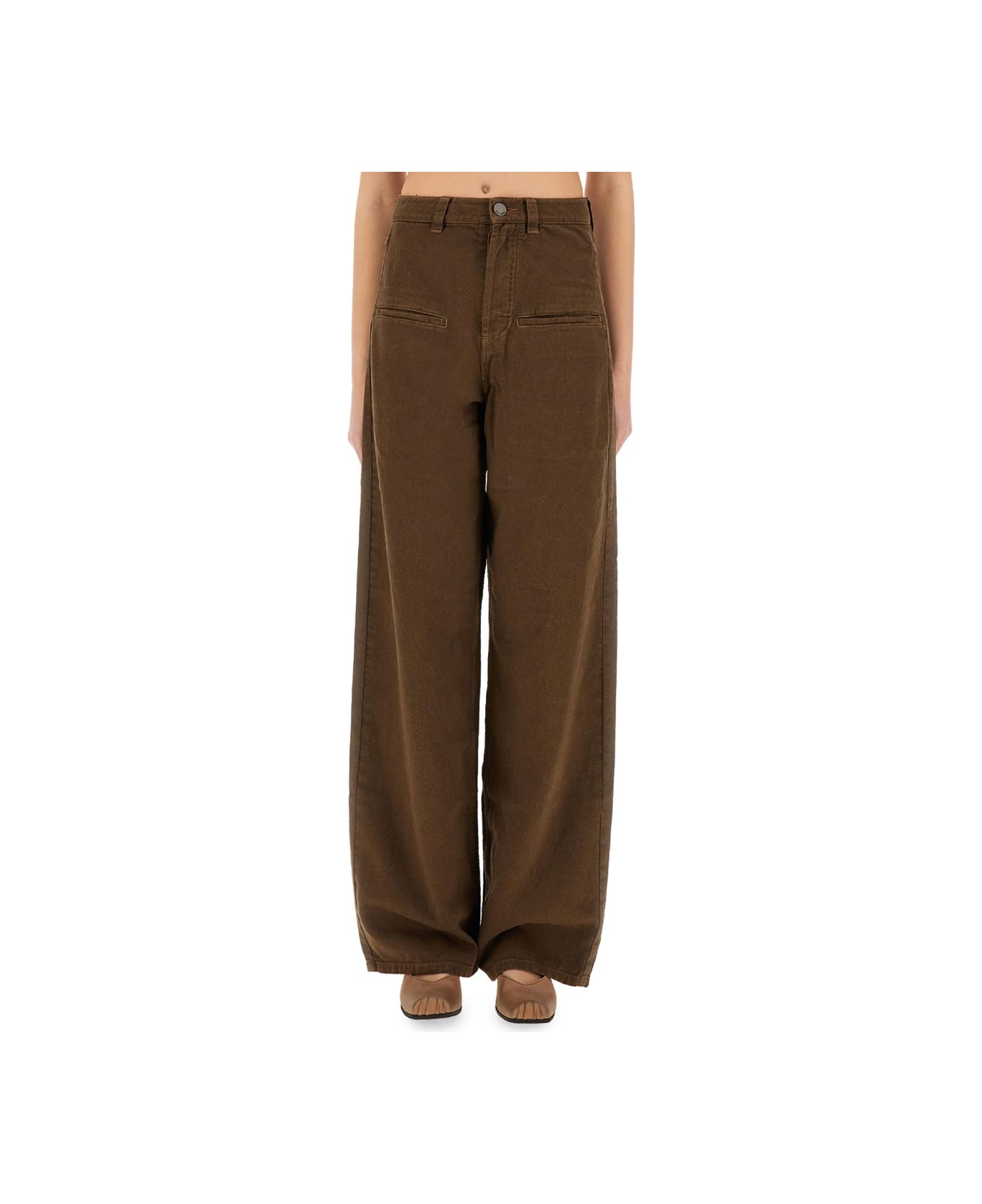Uma Wang "wide-leg" Pants - BROWN