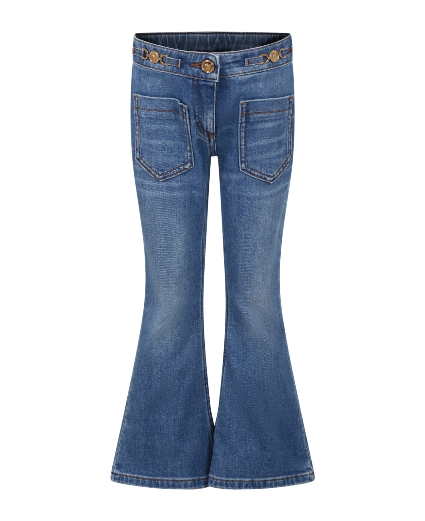 Versace Jeans For Girl With Golden Inserts - Denim ボトムス