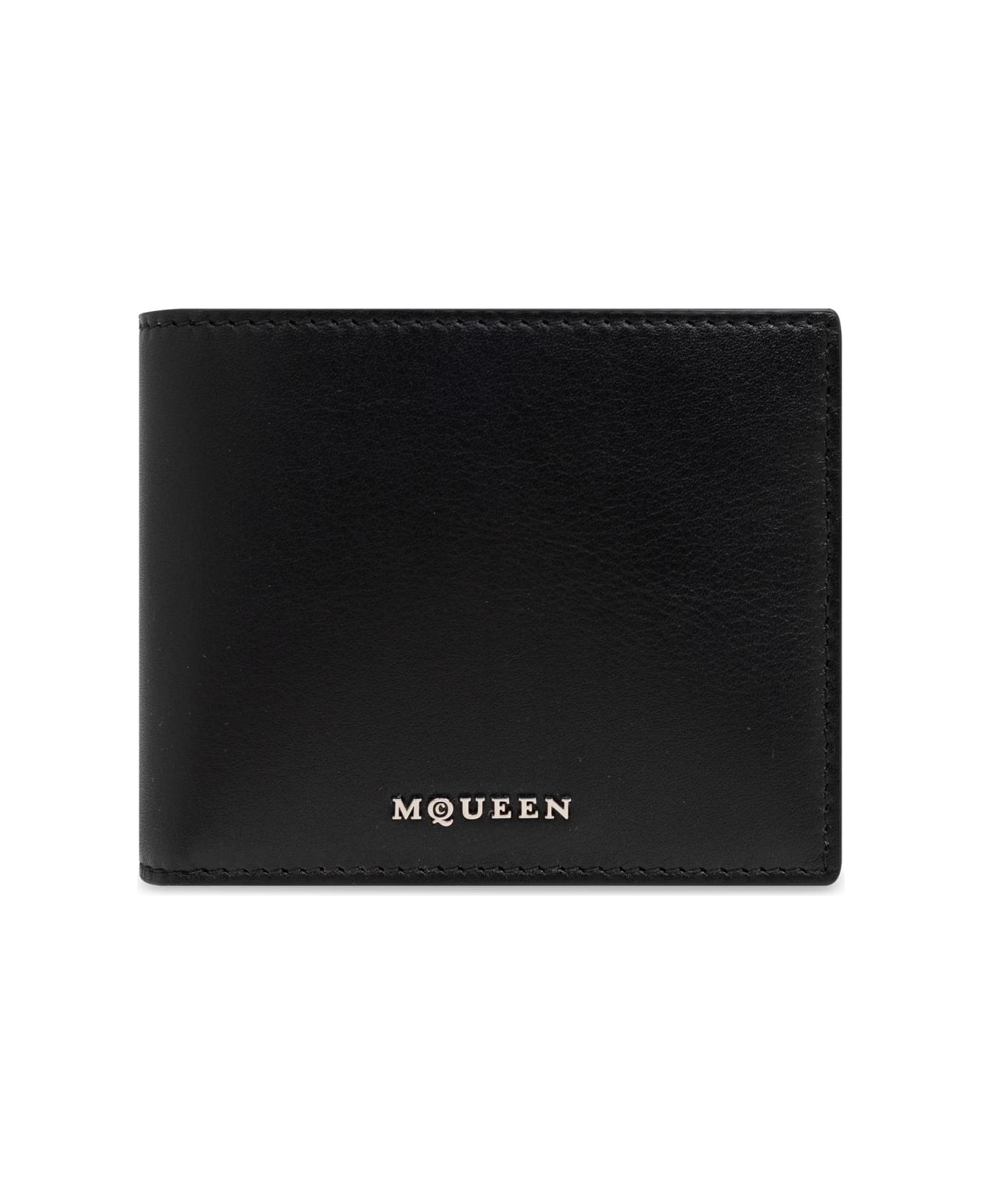 Alexander McQueen Black Leather Wallet - BLACK